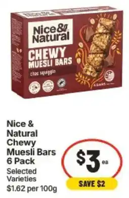 IGA Nice & Natural Chewy Muesli Bars offer