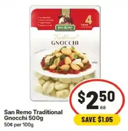 IGA San Remo Traditional Gnocchi offer