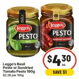 IGA Leggo's Pesto offer