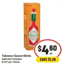 IGA Tabasco Sauce offer