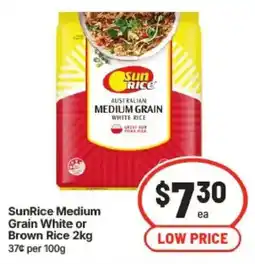 IGA SunRice Medium Grain White or Brown Rice offer