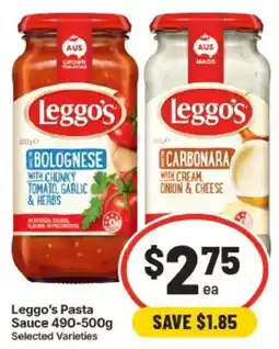 IGA Leggo's Pasta Sauce Selected Varieties offer