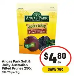 IGA Angas Park Soft & Juicy Australian Pitted Prunes offer