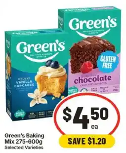 IGA Green's Baking Mix offer