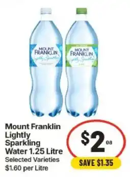 IGA Mount Franklin Lightly Sparkling Water offer