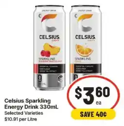 IGA Celsius Sparkling Energy Drink offer