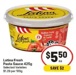 IGA Latina Fresh Pasta Sauce offer