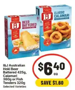 IGA I&J Australian Hoki Beer Battered Calamari Fish Tenders offer
