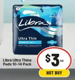 IGA Libra Ultra Thins Pads offer