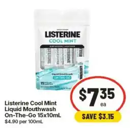 IGA Listerine Cool Mint Liquid Mouthwash On-The-Go offer