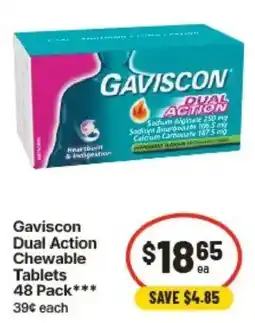 IGA Gaviscon Dual Action Chewable Tablets offer