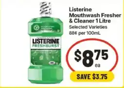 IGA Listerine Freshburst offer