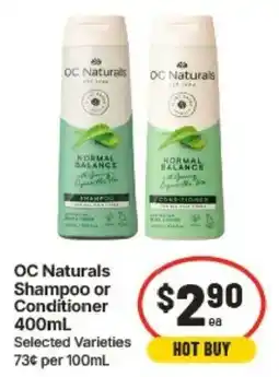 IGA OC Naturals Shampoo or Conditioner offer