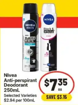IGA Nivea Anti-perspirant Deodorant offer