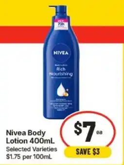 IGA Nivea Body Lotion offer