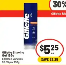 IGA Gillette Shaving Gel offer