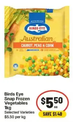 IGA Birds Eye Snap Frozen Vegetables offer