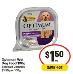 IGA Optimum Wet Dog Food 100g Selected Varieties offer