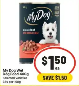 IGA My Dog Wet Dog Food 400g offer