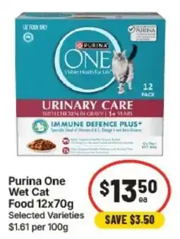 IGA Purina One Wet Cat Food 12x70g offer