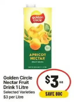 IGA Golden Circle Nectar Fruit Drink offer