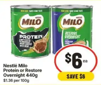 Nestlé Milo Protein or Restore Overnight