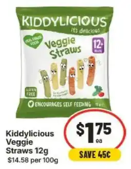 IGA Kiddylicious Veggie Straws offer