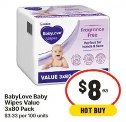 IGA BabyLove Baby Wipes offer