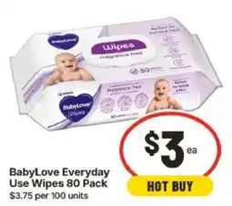 IGA BabyLove Everyday Use Wipes offer
