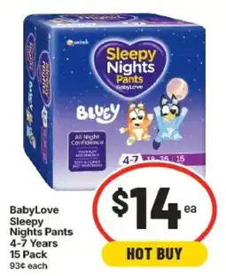 IGA BabyLove Sleepy Nights Pants offer