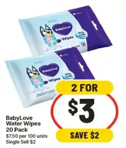 IGA BabyLove Water Wipes offer