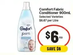 IGA Comfort pure Fabric Conditioner offer