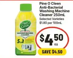 IGA Pine O Cleen Anti-Bacterial Washing Machine Cleaner offer