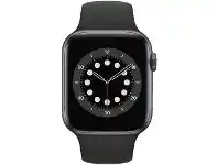 Officeworks Apple Watch Series 6 44mm GPS Space Grey and Black offer