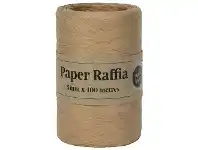 Officeworks Gift Packaging & Accessories Paper Raffia 4mm x 100m Kraft offer