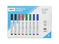 J.Burrows Whiteboard Markers Bullet Assorted 24 Pack