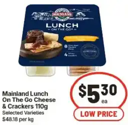 IGA Mainland Lunch On The Go Cheese & Crackers offer