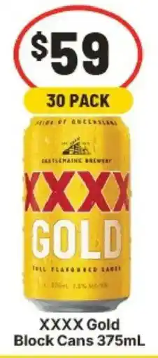 IGA XXXX Gold Block Cans offer