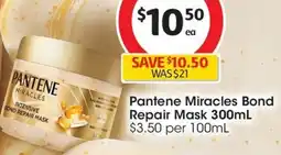 Coles Pantene Miracles Bond Repair Mask offer
