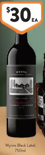 Foodworks Wynns Black Label offer