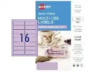 Avery Rectangle Labels 63.5 x 24mm Lavender 160 Pack