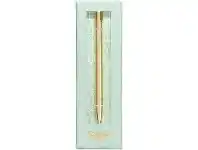 Officeworks Otto Gold Metal Pen Mint and Gold offer