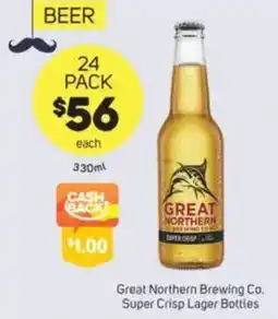 Foodland Great Northern Brewing Co. Super Crisp Lager Bottles offer