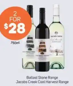 Foodland Ballast Stone Range Jacobs Creek Cool Harvest Range offer