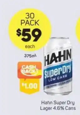 Foodland Hahn Super Dry Lager offer