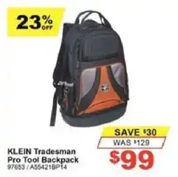 Total Tools KLEIN Tradesman Pro Tool Backpack offer