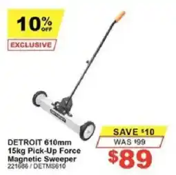Total Tools Detroit 610mm 15kg Pick-Up Force Magnetic Sweeper offer