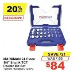 Total Tools Marxman 24 Piece 1/4" Shank TCT Router Bit Set offer