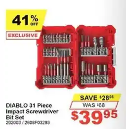 Total Tools Diablo 31 Piece Impact Screwdriver Bit Set offer