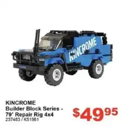 Total Tools Kincrome Builder Block Series - 79' Repair Rig 4x4 offer